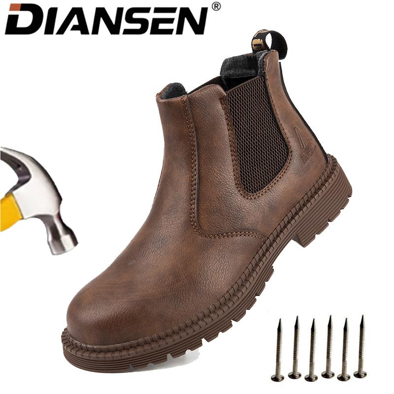Men's Boots Non Slip Work Shoes Anti-smash Comfortable Anti-Puncture Steel Toe Sneakers for Construction and Exploitation Site