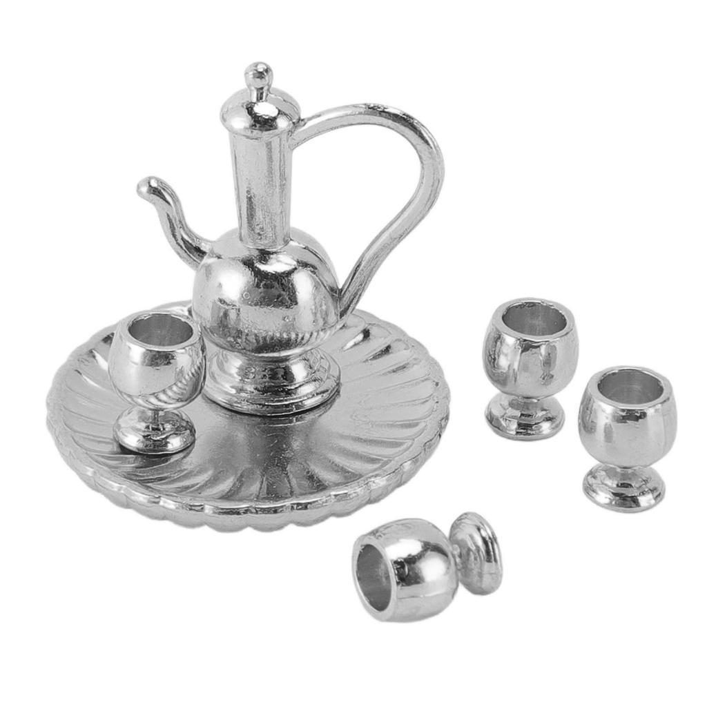 2 Sets 1:12 T Cup Set Light Luxury Exquisite Vivid Miniature T Cup Set for Accessories