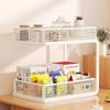 Desktop Organizer Dining Table Shelf Double-Layer Countertop Rack  Home Organizing