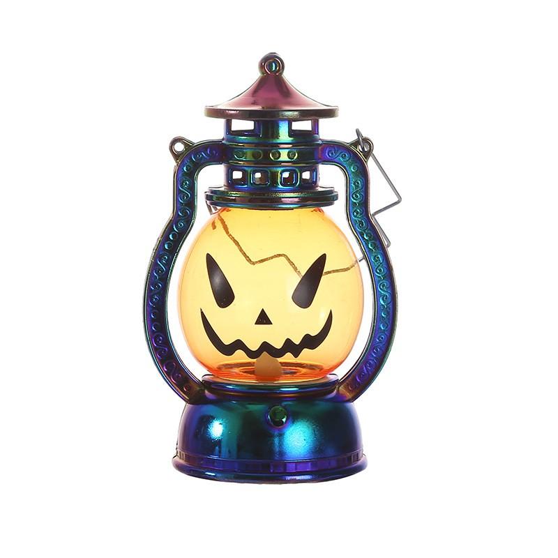 Halloween Pumpkin Lantern Decorative Handheld Lamp Kids Party Fright Night Decoration