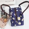 Waterproof Oxford Cloth Tote Bag for Elderly Moms - Small Square Handbag for Shopping and Work