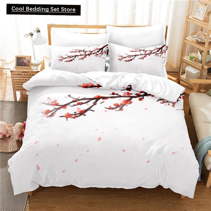 Elegant Flowers Bedding Set Duvet Cover Set 3d Bedding Digital Printing Queen Size Polyester Bedding Set Fashion Design Colorful