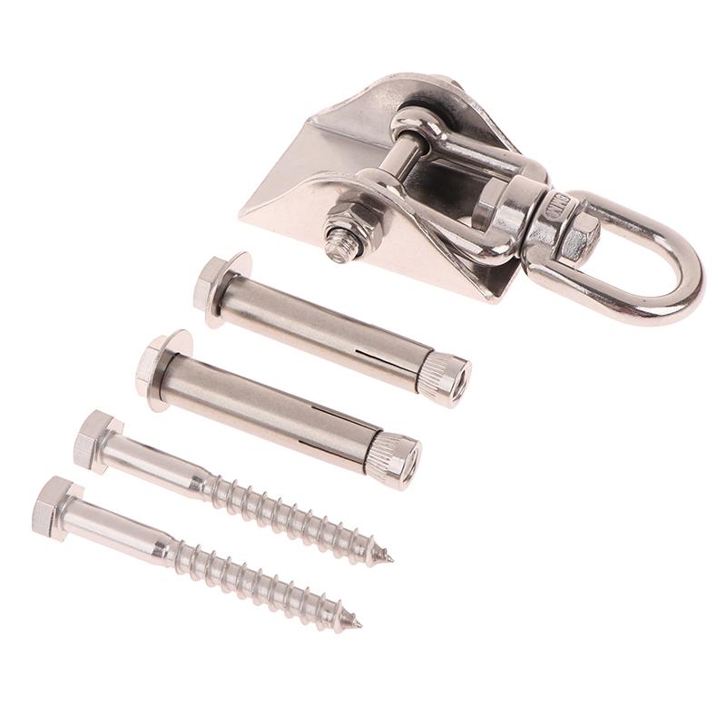 70Mm Swing Suspension Hook Hanger 304 Stainless Steel Rotatable Hammock Swing Hanger Hook Fixed Plate Hanging Chair Kit Hardware