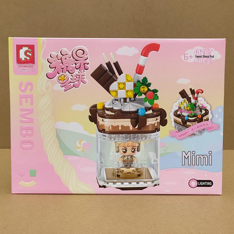 Sylvanian Families Candy Planet Pink Heart Building Blocks - Cute Birthday Gift for Girls