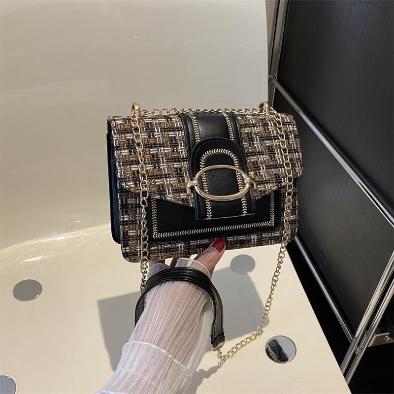 Fashionable Chic Single Shoulder Diagonal Crossbody Bag 2023 Summer Popular Korean Ins Stylish Vintage Small Square Bag