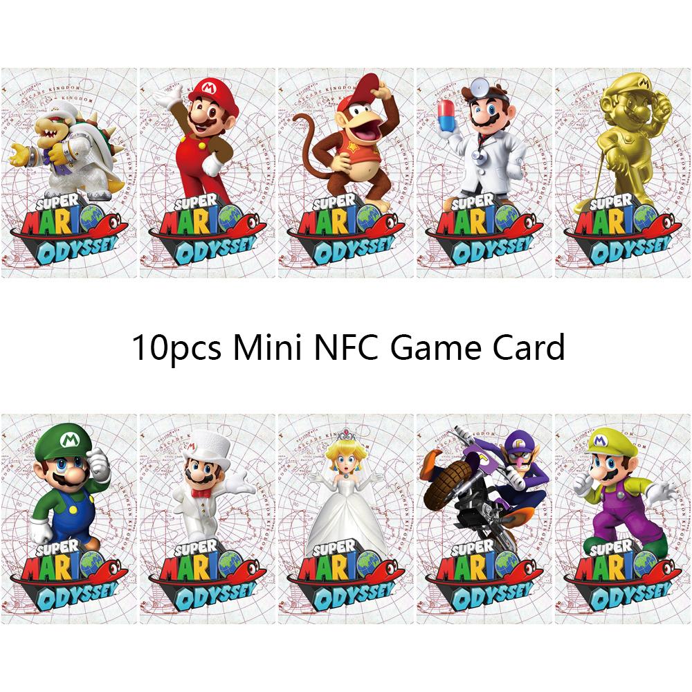 10 Pcs For Super Mario Odyssey Nfc Tag Game Cards For Ns Switch