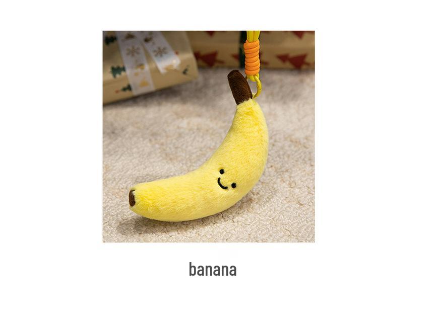 Fruit Plush Toy Backpack Ornament: Persimmon, Apple, Pear, Lemon, Tomato, Pumpkin Doll for Girls