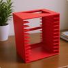 Desktop Cd Organizer Slotted Storage Rack Smooth OpenFrame Disc Black Vertical