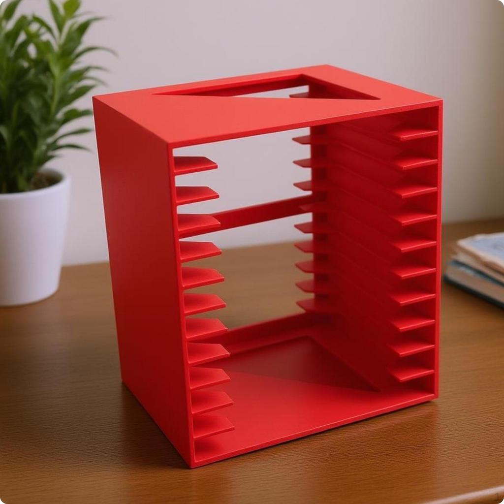 Desktop Cd Organizer Slotted Storage Rack Smooth OpenFrame Disc Black Vertical