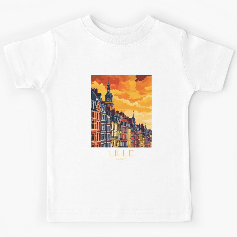 A Pop Art Travel Print of Lille - France Kids T-Shirt 170