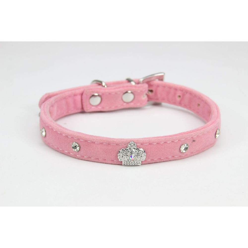 Winter Casual New Year's Pet Cat Collar Crown Diamond + Mi Rivet Flannel Small and Medium Scarf Rope