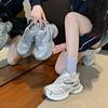 Dad Shoes Girl Spring and Autumn 2025 New Muffin Thick-soled Mesh, Breathable, Height-increasing, Small Casual Sneakers