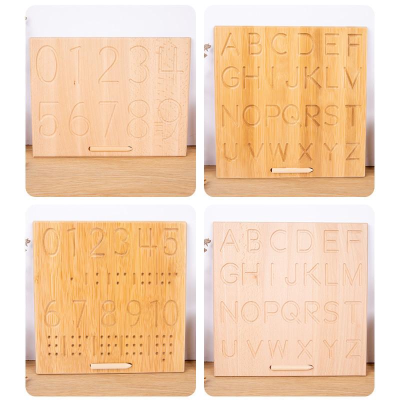 And Wooden Alphabet Number Puzzle Board For Early Childhood Practice Handwriting
