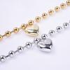 100% Stainless Steel Heart Pendant Necklace For Women Accessories Girl Beads Chain Necklaces Vintage Fashion Kpop Jewelry Choker