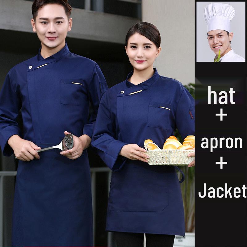 Unisex Fleece-Lined Chef Uniform: Cold-Proof Long Sleeve for Autumn/Winter - Ideal for Restaurants, Catering, Hotel, and Cake Shops.