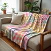 Pastel Watercolor Moon Cloud Anime Cartoon Flannel Blanket Soft Warm Throw for Bedroom Sofa Car Kids Holiday Gift
