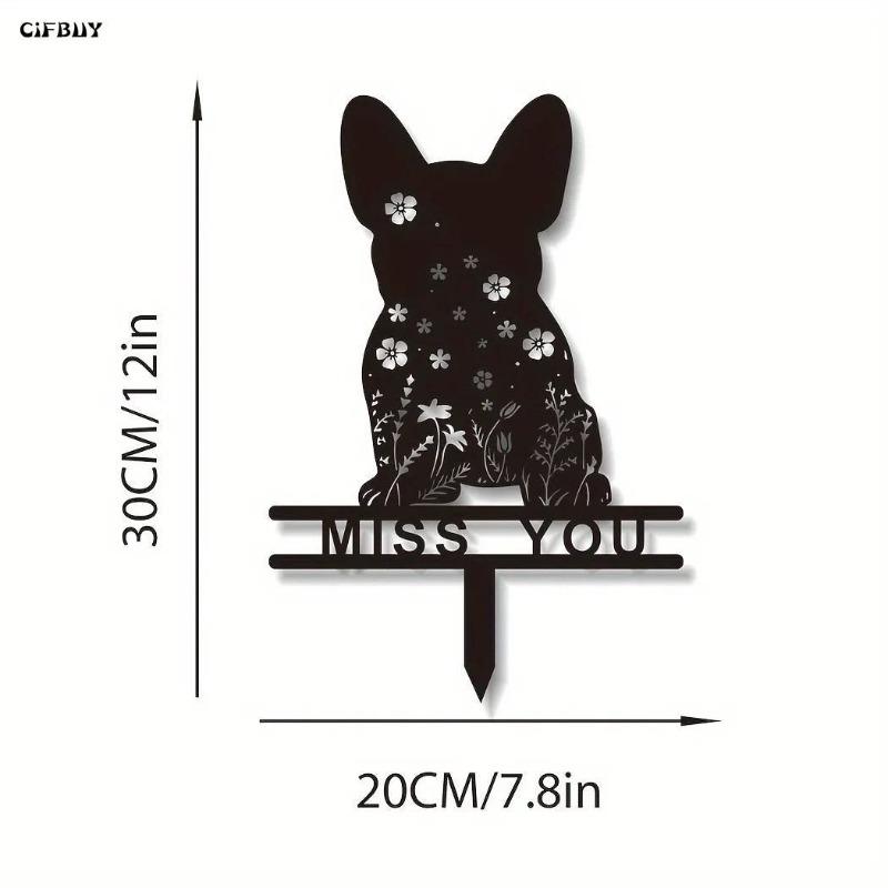 Memorial Garden French Bulldog Metal Sign