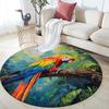Parrot Pattern Round rug,Carpet Rug for Living Room Bedroom Sofa Playroom Decor,Non-slip Floor Mat,Holiday Gifts and Birthday Gifts