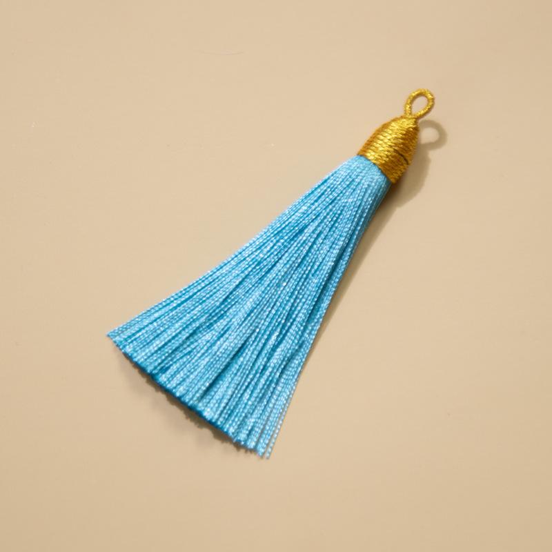 8Cm Pull Ring Gold Silk Threaded Cap Fringed Spike Polyester Fringed Antique Hanging Spike Bookmark Sachet Jewelry Accessories