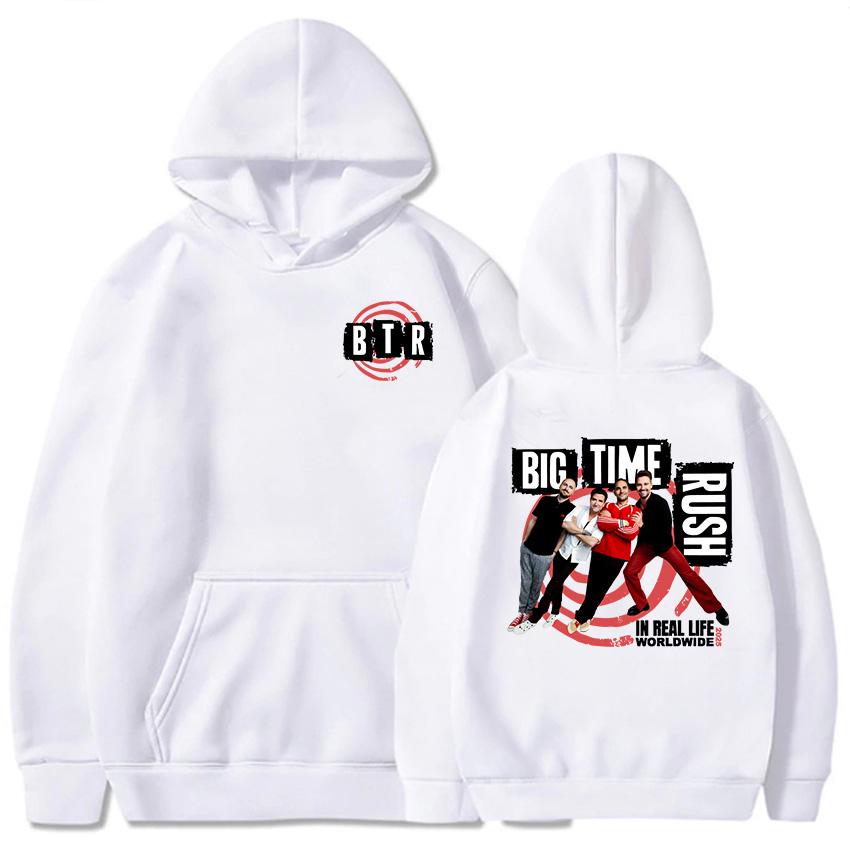 BTR IN REAL LIFE TOUR MONDIALE 2026 FELPA Big Time Rush Band Moda Felpe Oversize Y2k con Cappuccio Manica Lunga Pullover da Uomo Abbigliamento Streetwear