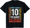 Kinder 10. Geburtstag 10 Jahre Alt Vintage Retro 120 Monate T-Shirt Unisex T-Shirt