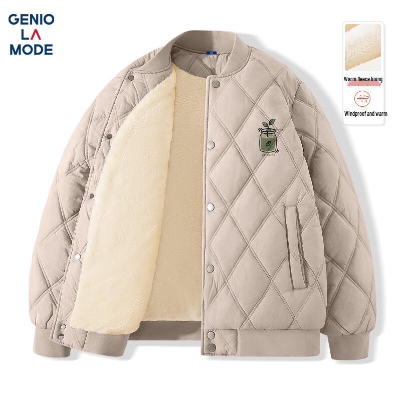 Мужская зимняя стеганая бейсбольная куртка GENIOLAMODE 3XL хаки