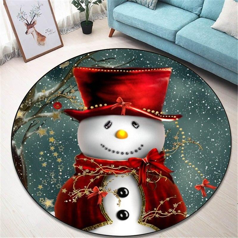 2022 neue Weihnachten Runde Bereich Teppich Boden Matte Wohnzimmer Teppich Polyester Teppich E-sport Stuhl Rund Matte Dropship kind Geschenk