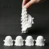 Мини-фигурка призрака, 3D-печатная скользкая фигурка, Вращающаяся Хэллоуинская игрушка-фиджет, Игрушка-антистресс, Скручиваемая белая настольная декорация для сувениров на вечеринку