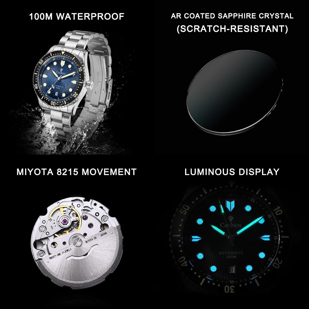 Men's Luminous Waterproof Mechanical Watch for Business Mechanical Watch
