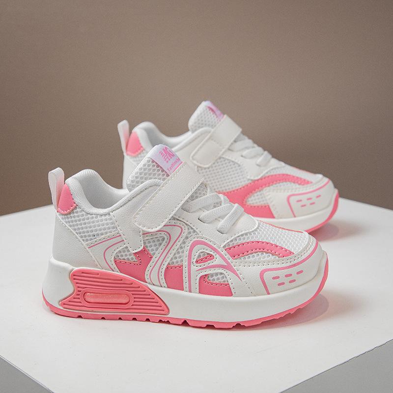 Children's Sports Shoes 2025 Autumn New Mesh Breathable Fashion Versatile Soft Sole Non-slip Medium and Older Children's Casual Shoes
