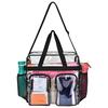 Multi Pocket Transparent Handbag Portable Clear Tote Bag With Two External Front Pockets Ideal For Travel And Everyday Use Stylish