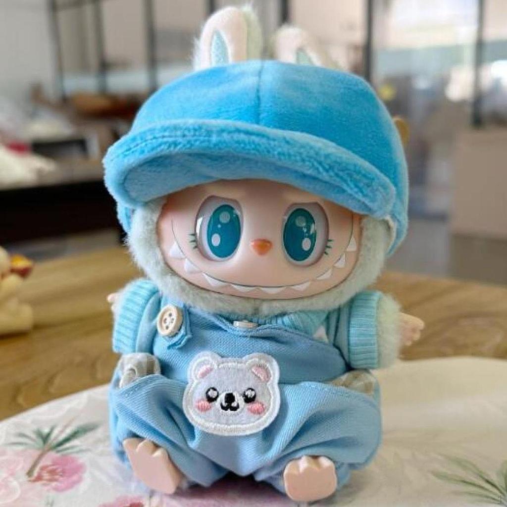 3 Pieces Plush Doll Outfit Make Your Own Dolls with Cap Dress up suits for 17cm