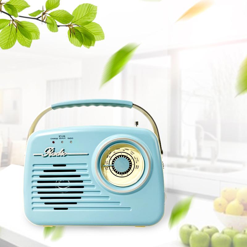

Portable AM FM Radio, Retro Radios Battery Powered & Plug-in Wall, Vintage Radio with Bluetooth, Easy to Use Large Dial for Home/Outdoor/Kitchen синій