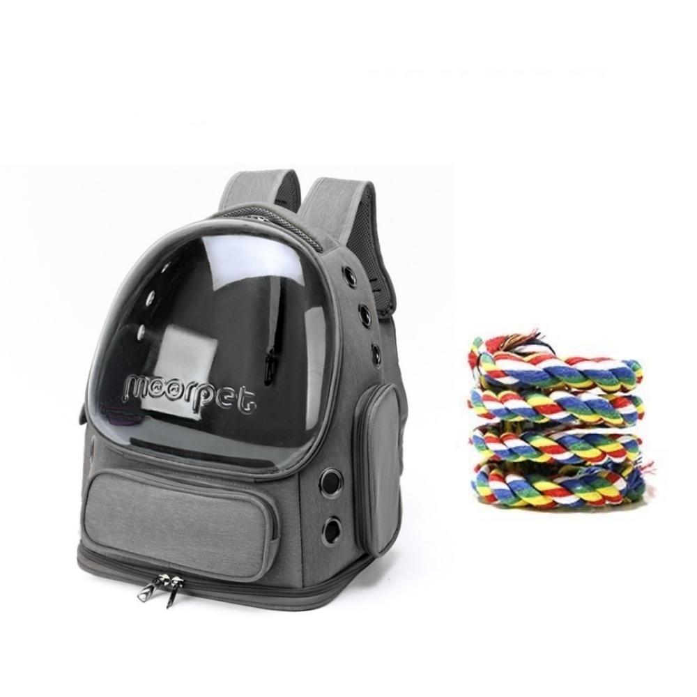 

Птичий рюкзак-переноска для путешествий с насестом, дышащая прозрачная клетка для птиц, для путешествий с кореллой, для проверки, кемпинга, пешего туризма AS PICTURE