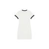 New MLB New York Yankees Basic Collection SS25 Short Sleeved Dress Women's Ivory 3FOPB0453-50IVS