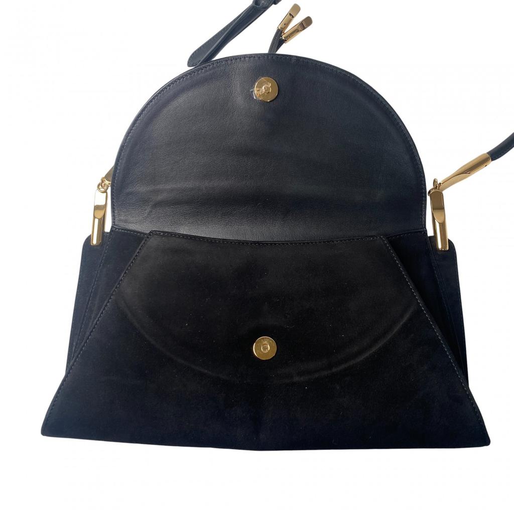 Used Salvatore FerragamoShoulder Bag Black Suede Women