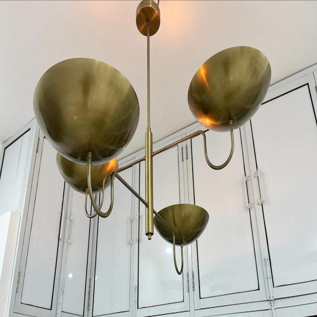 

Люстра линейный светильник Спутник стиль люстра стиль стиль светильник середины века сырая латунная люстра