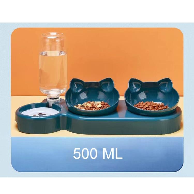 3 in 1 Dogs Feeder Cat Food Water Bowl No-Spill Feeder Bowl Water Bottle
