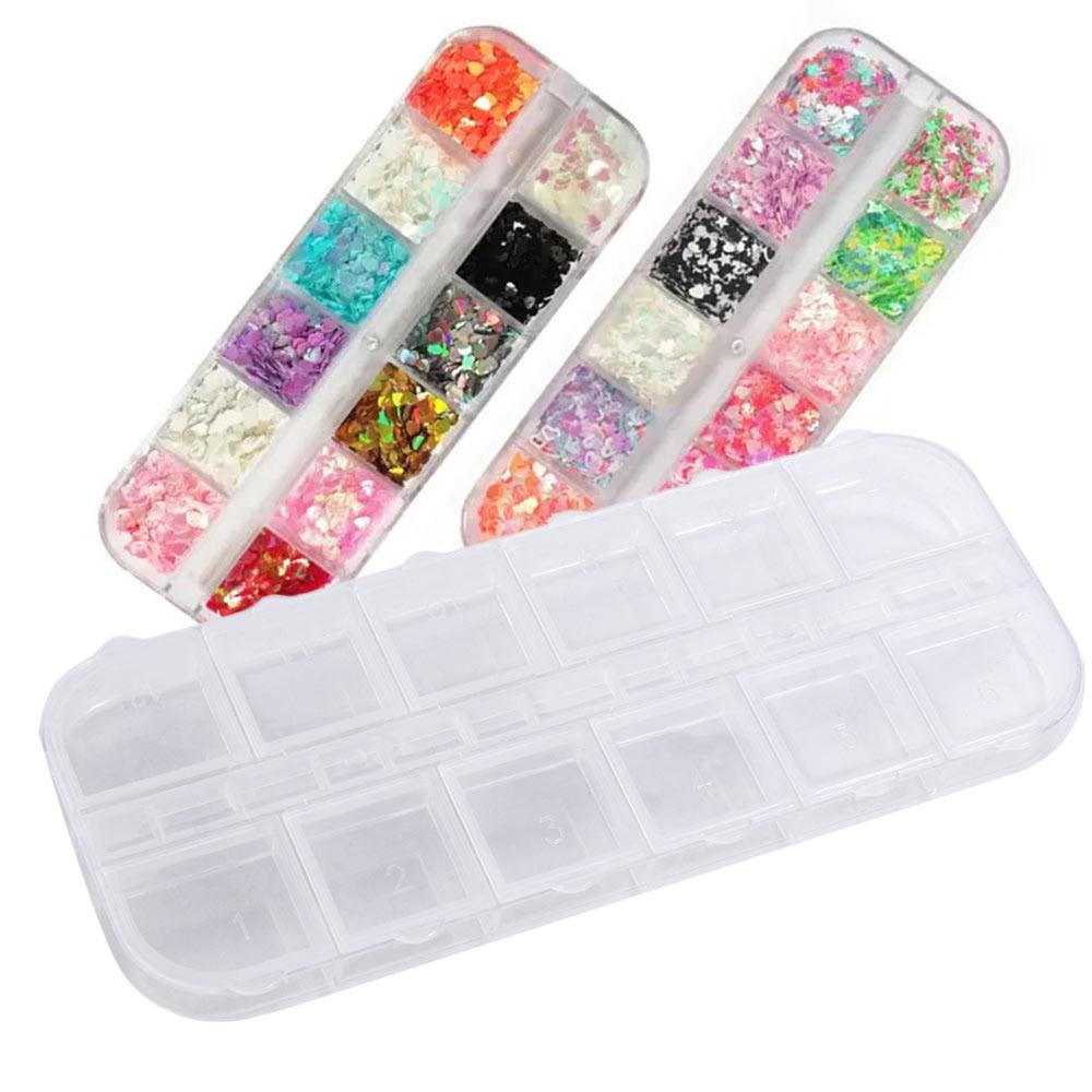 Art Charms Rhinestones Storage Box Jewelry Organizer Empty Case Nail Art Rhinestone Storage Box