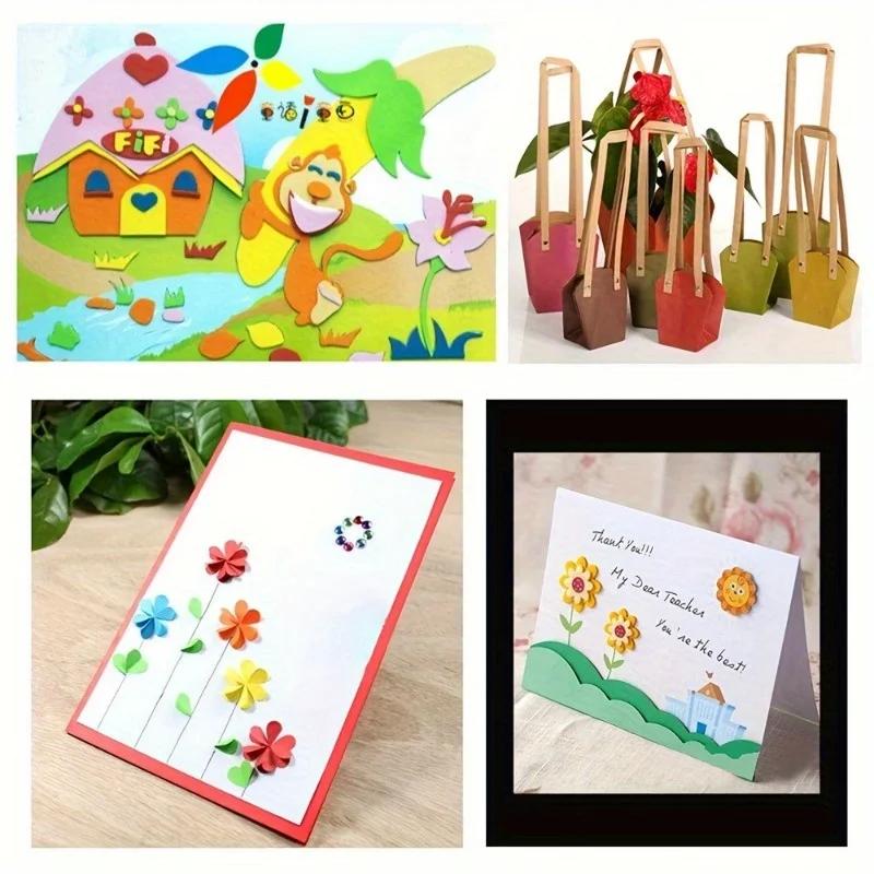 100 Sheets 10 Colors A4 Origami Paper Double Sided Color Easy Fold Paper for Beginner Craft Paper Crane Kid Handmade Stationery
