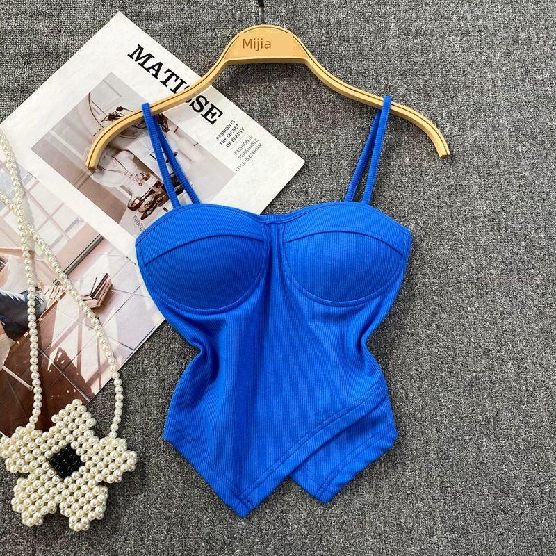 Pure Desire Sexy Outwear Silm Irregular Spaghetti-Strap Vest