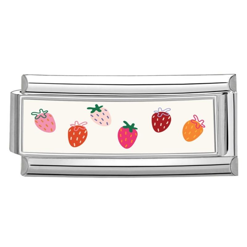 Photo Italian Modular Bracelet Band Link Connector Stainless Steel Texture Jewelry Accessories Suitable for Enthusiasts