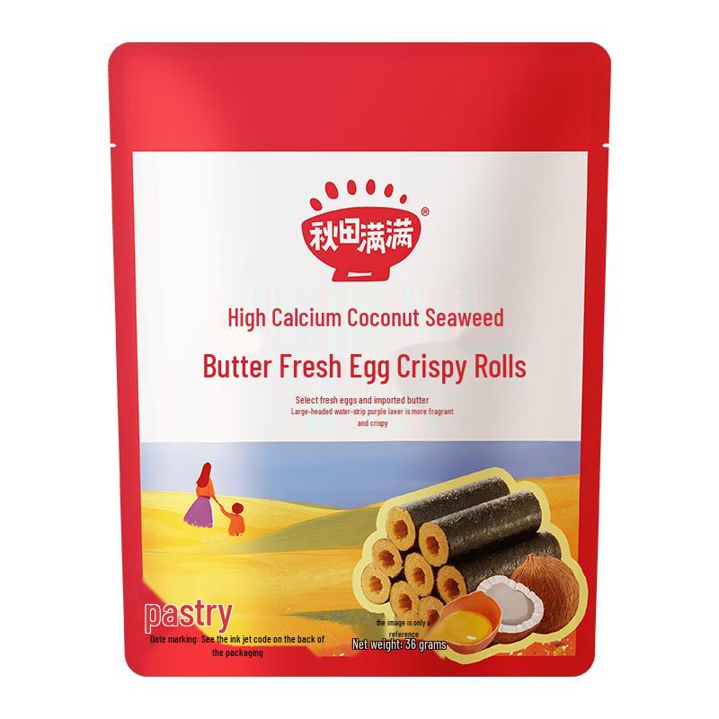 Akita Manman Kids Coconut Seaweed Egg Crisp Rolls