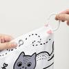 Cute Cat Cartoon Pet Cat Kitten Bathroom Curtain,Cat Paw Print Cat Lover Bath Curtain Polyester Waterproof Bathroom Curtain Wi