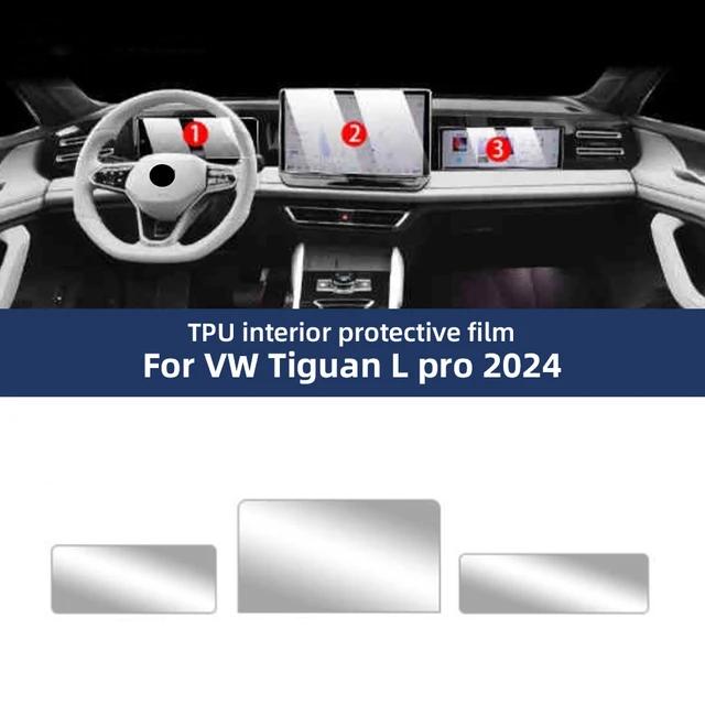 For Volkswagen Tiguan L Pro VW 2024 2025 TPU Protective Film Clear Interior Center Console Gear Panel Anti-scratch Accessories