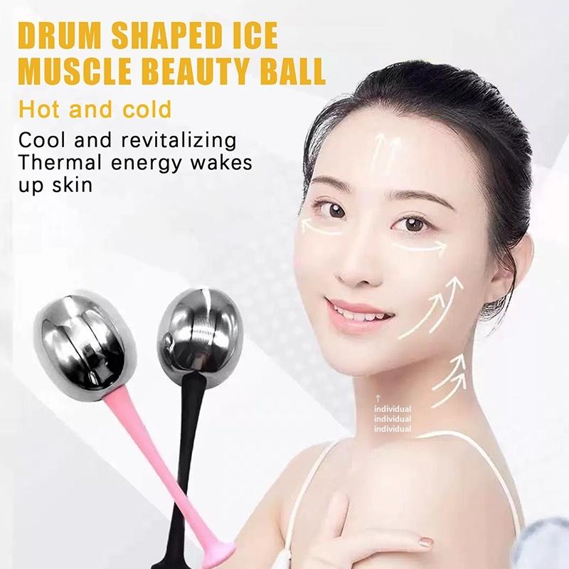 1/2Pcs Stainless Steel Cooling Cryo Facial Spa Globes Facial Ice Globes For Anti Aging Face Eye Massager Skin Care Tool
