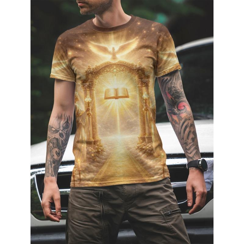 2025 Wolf T-Shirt für Herren Tierdruck Kurzarm Top 3D Lässig Street Herren T-Shirt Übergroßes T-Shirt Herren Vintage Kleidung