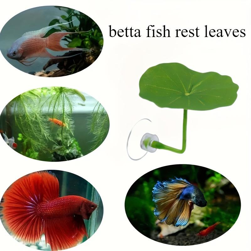 1pc Betta Leaf Hammock, Fish Bed, Fish Tank Decoration Fake Leaf, Aquarium Landscape