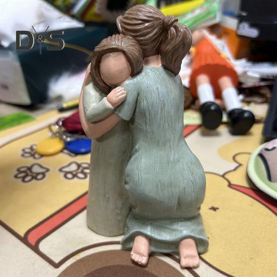 Mutter-Tochter-Figur aus Kunstharz, Mutter-Tochter-Umarmungsstatue, Geburtstagsgeschenk zum Muttertag für Schlafzimmer, Wohnzimmer-Dekor