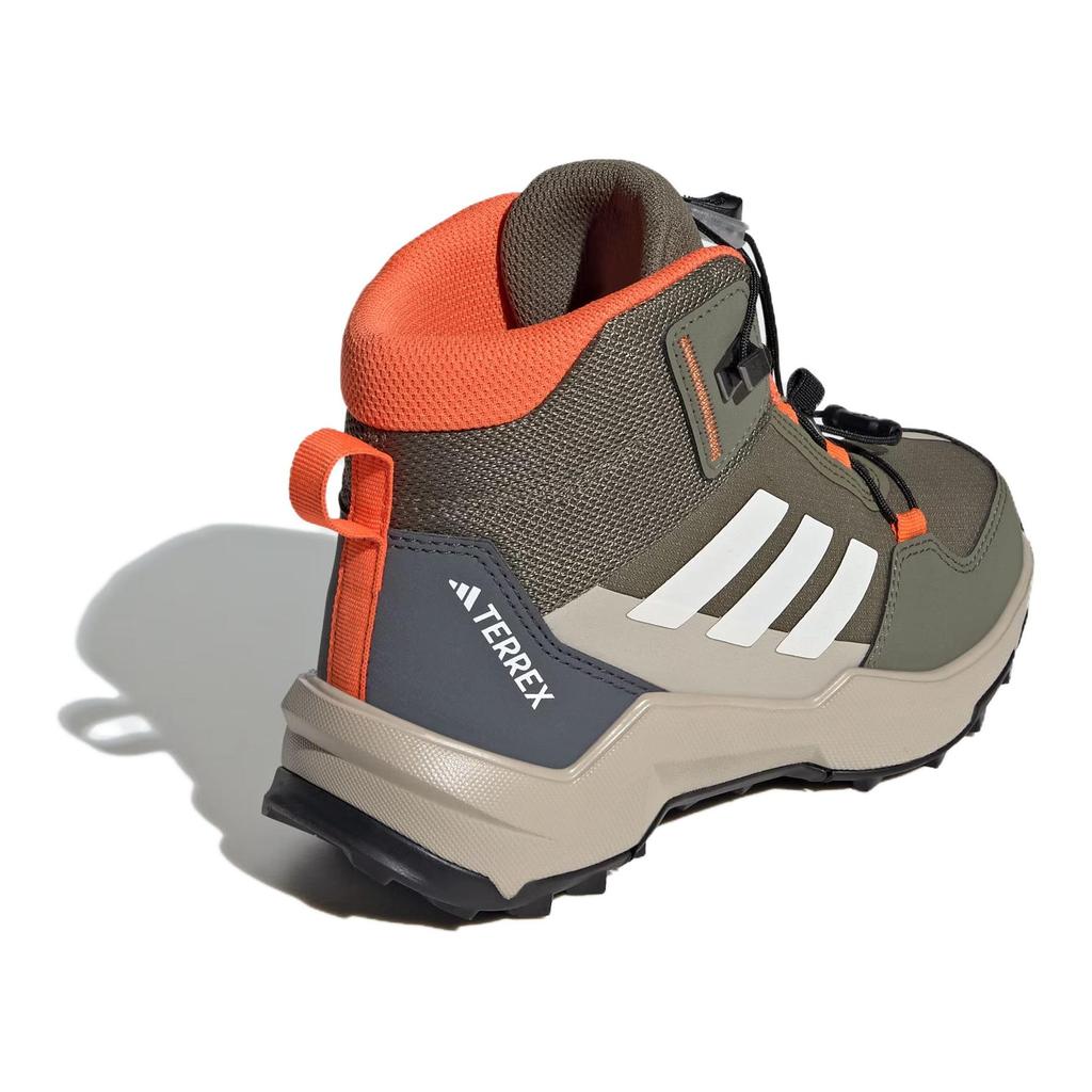 Adidas Terre Slip Resistant Abrasion Resistant Mid top Kids' Outdoor Shoes Green White Orange Kids' JI0921